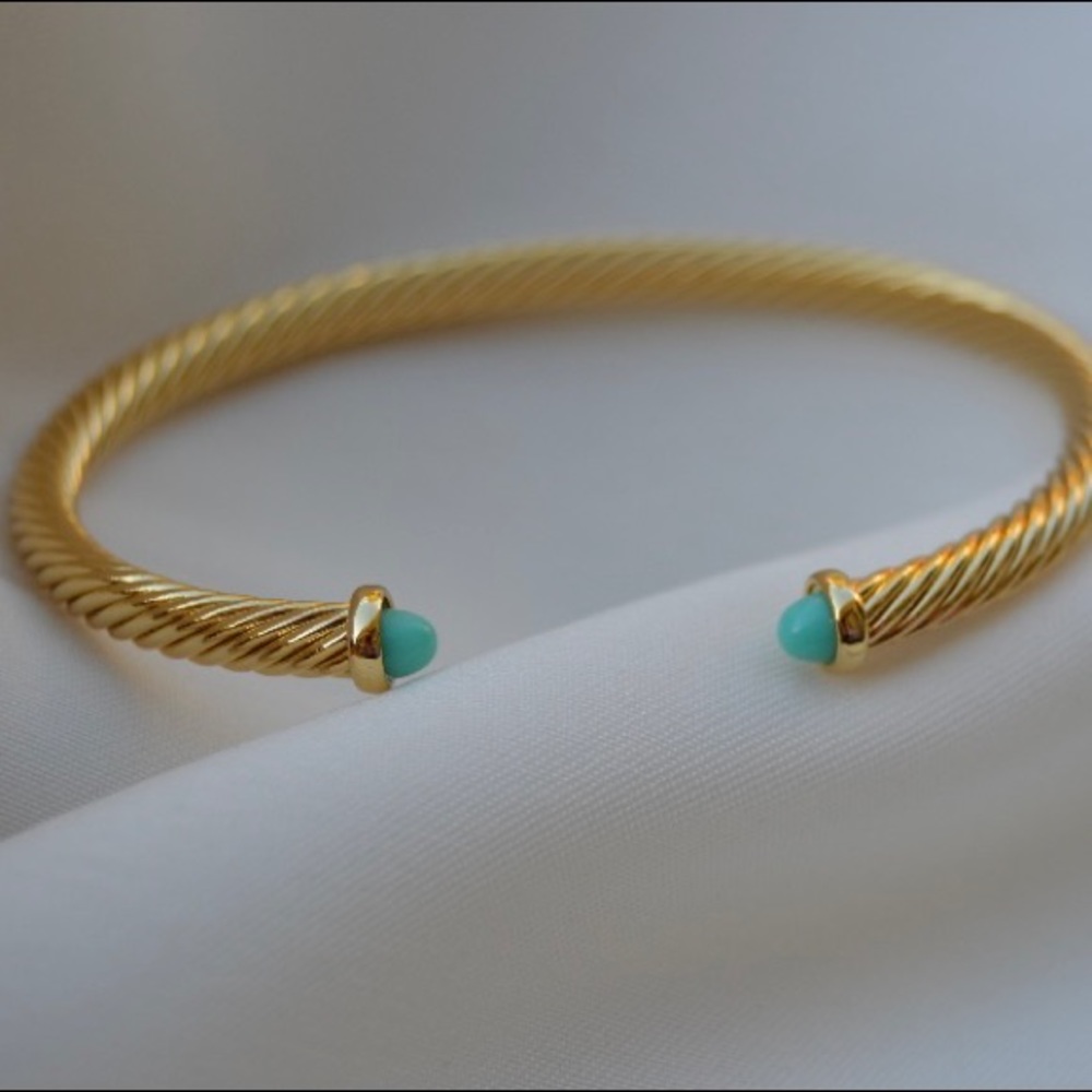 blue cuff link bracelet
